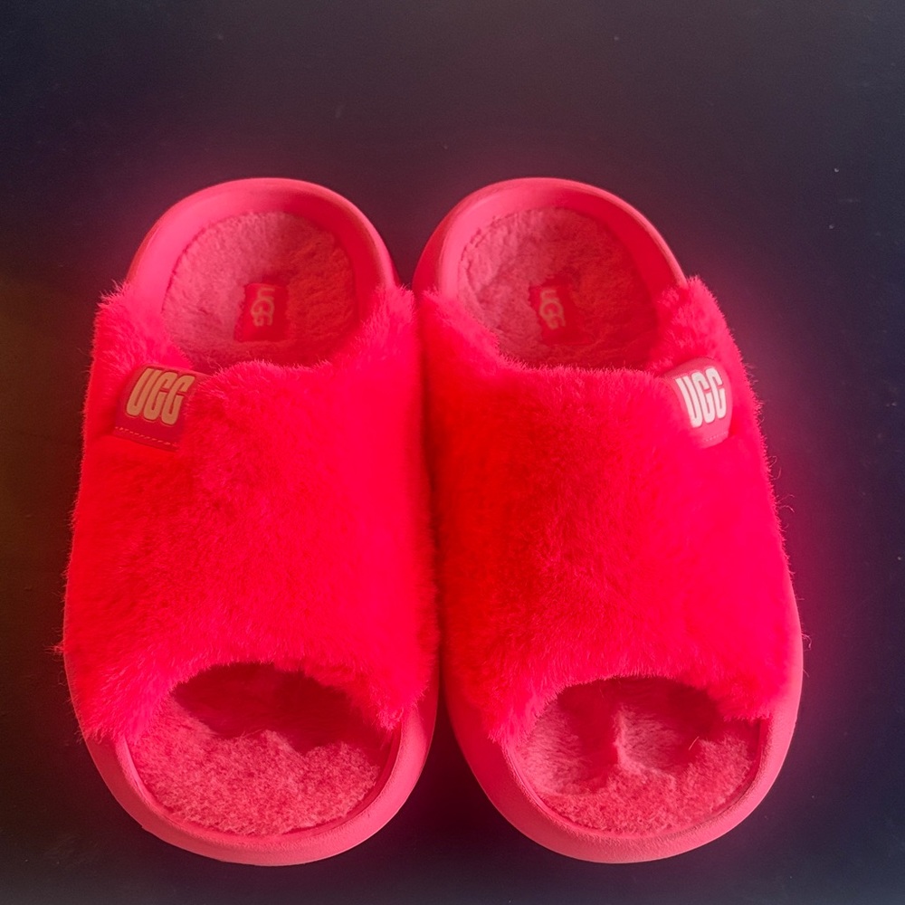 UGG Fuzzy Pink Slippers